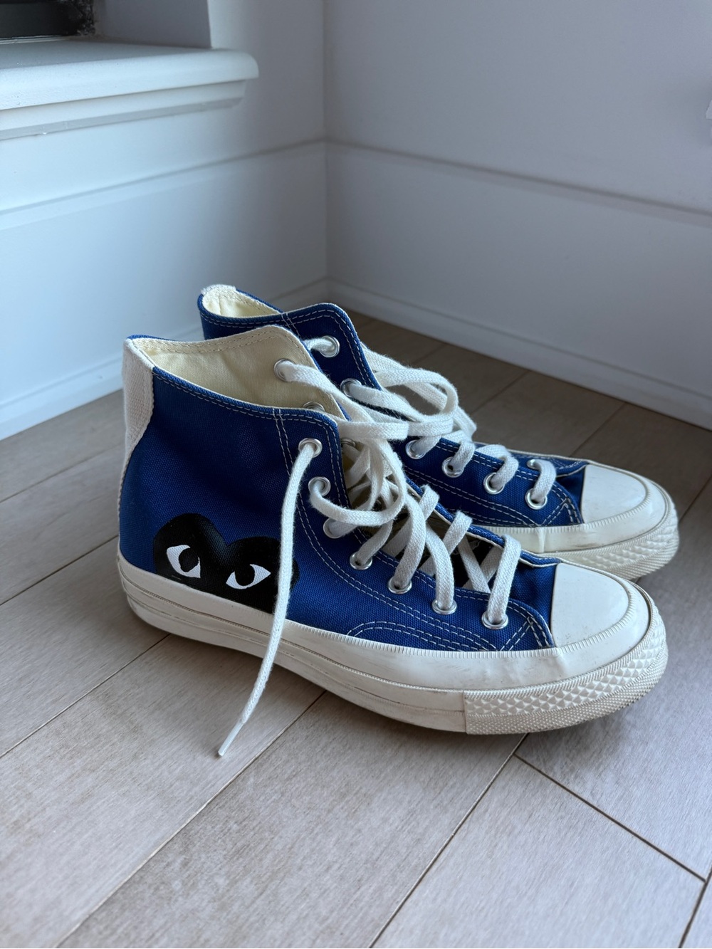 Comme des Garcons PLAY Navy High-Top Sneakers